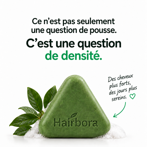 Shampoing Solide Densité Hairbora – 100% Naturel